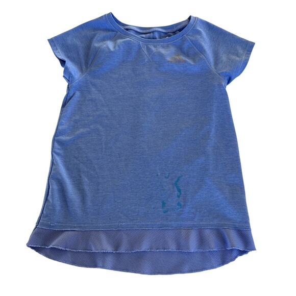 Adidas Blue Short Sleeve Tee - Size 6 - With Stains - Picture 1 of 5